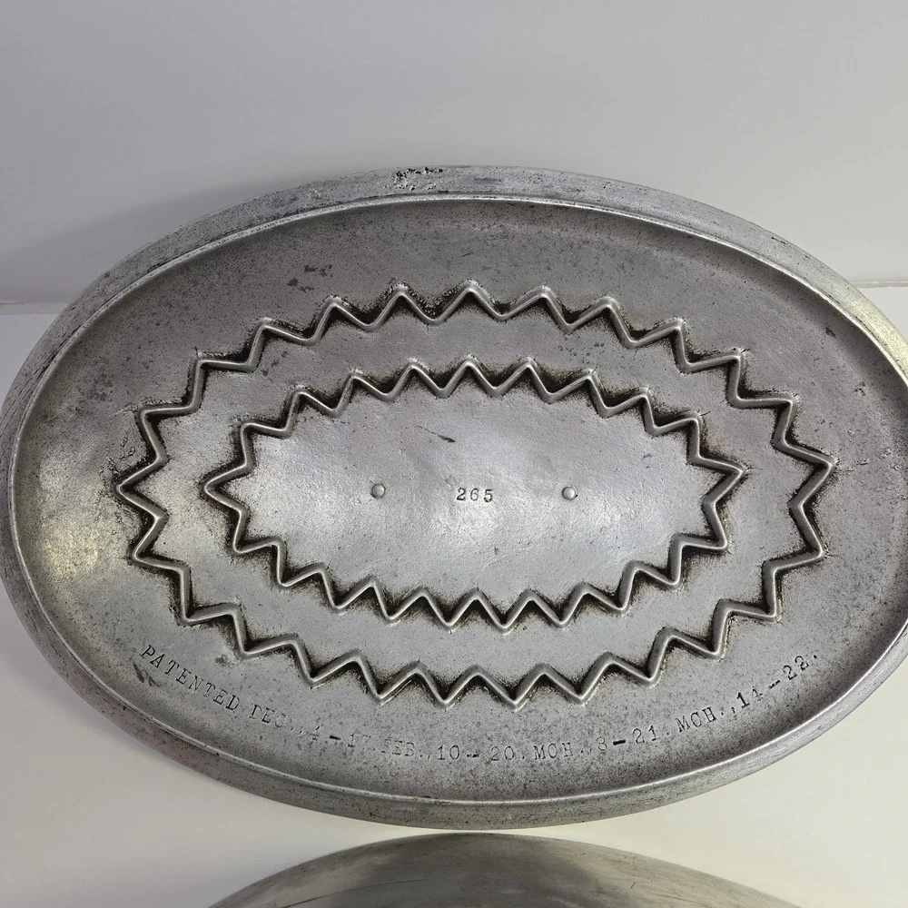 Wagner Ware # 5 265 Oval Drip Drop Roaster Lid And Trivet Vtg Magna Lite USA